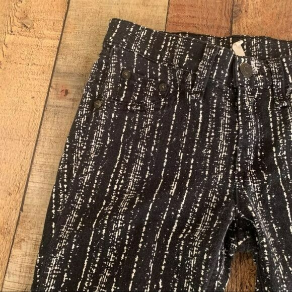 Rag & Bone jean women’s legging black with white abstract stripes 24 - Picture 12 of 16